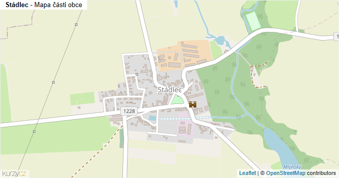 Stádlec - mapa části obce
