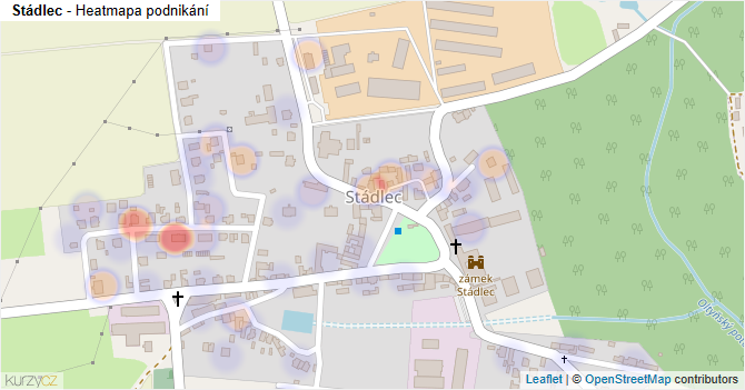 Stádlec - mapa podnikání