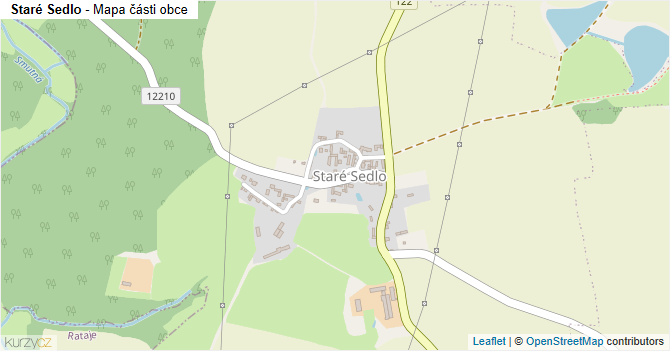Staré Sedlo - mapa části obce