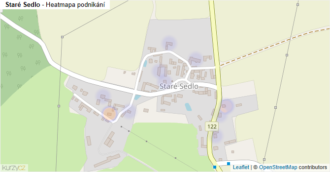 Staré Sedlo - mapa podnikání