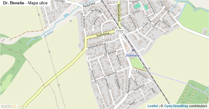 Dr. Beneše - mapa ulice