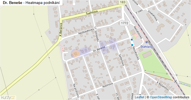 Dr. Beneše - mapa podnikání