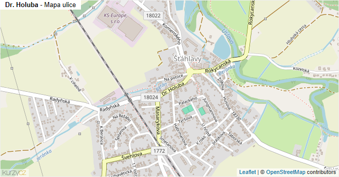 Dr. Holuba - mapa ulice