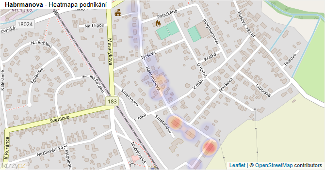 Habrmanova - mapa podnikání