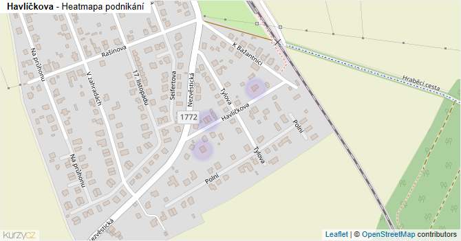 Havlíčkova - mapa podnikání