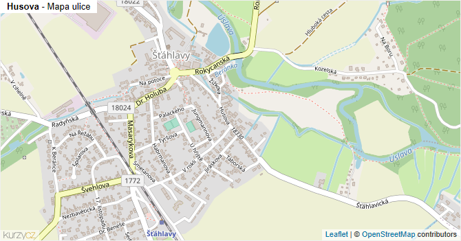 Husova - mapa ulice