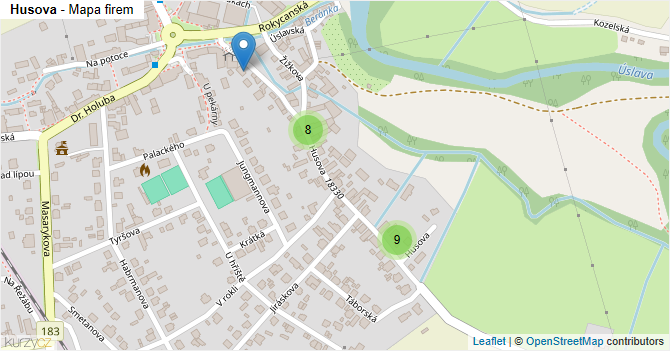 Husova - mapa firem