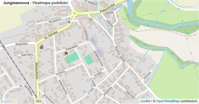 Jungmannova - mapa podnikání