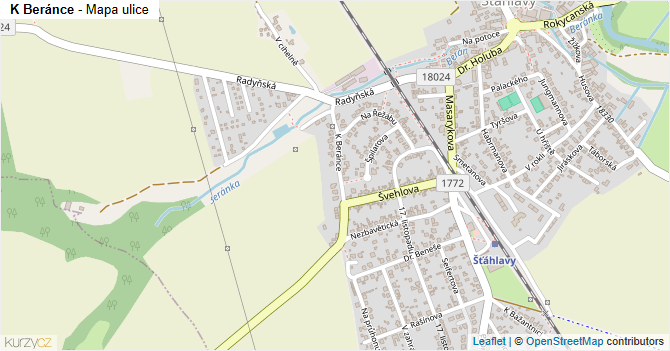 K Beránce - mapa ulice