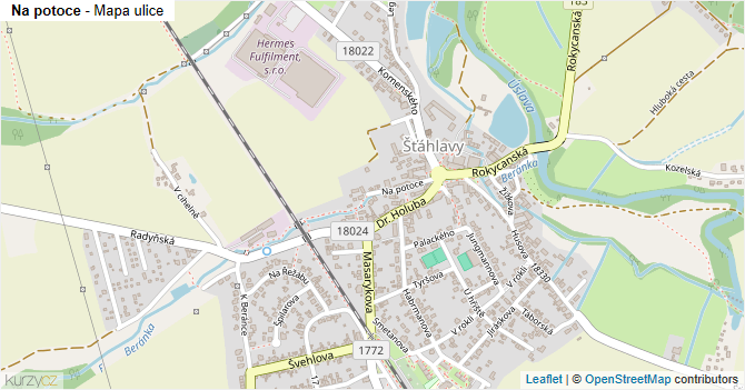 Na potoce - mapa ulice