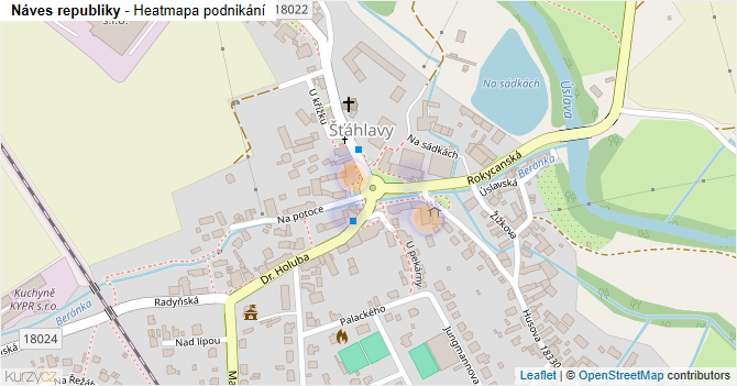 Náves republiky - mapa podnikání
