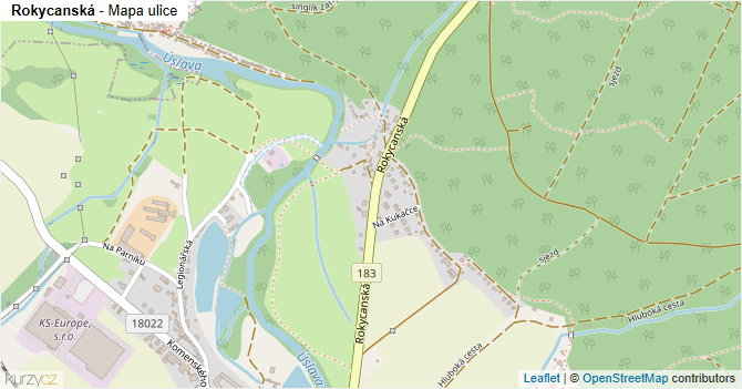 Rokycanská - mapa ulice