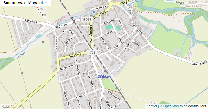 Smetanova - mapa ulice
