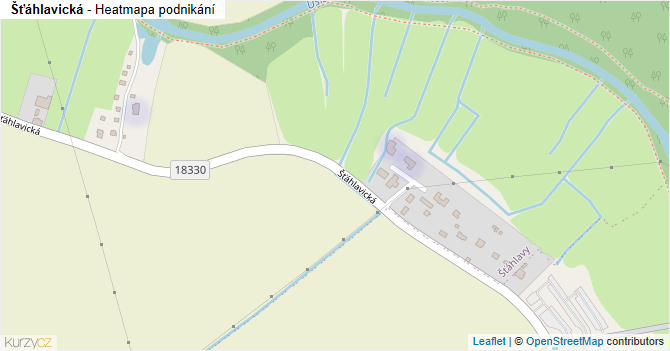 Šťáhlavická - mapa podnikání