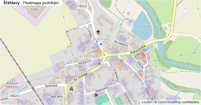 Šťáhlavy - mapa podnikání