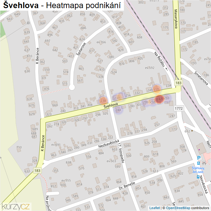 Mapa Švehlova - Firmy v ulici.