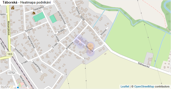 Táborská - mapa podnikání