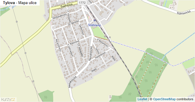 Tylova - mapa ulice