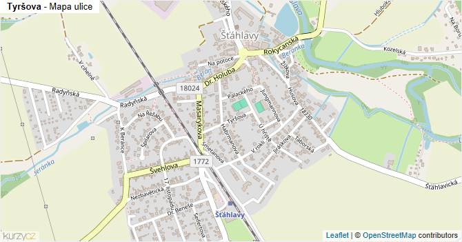 Tyršova - mapa ulice