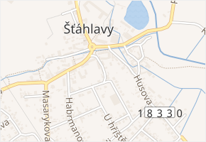U pekárny v obci Šťáhlavy - mapa ulice