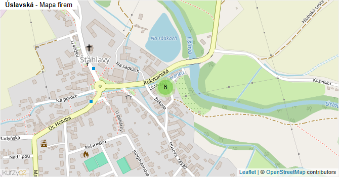 Úslavská - mapa firem