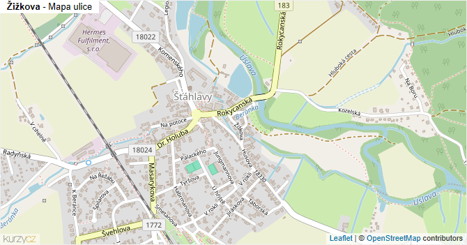 Žižkova - mapa ulice