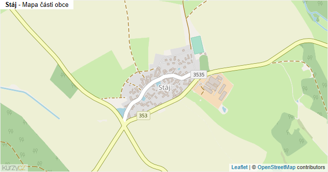 Stáj - mapa části obce