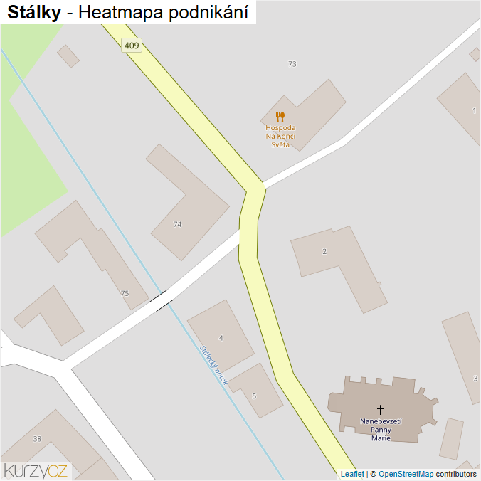 Mapa Stálky - Firmy v obci.
