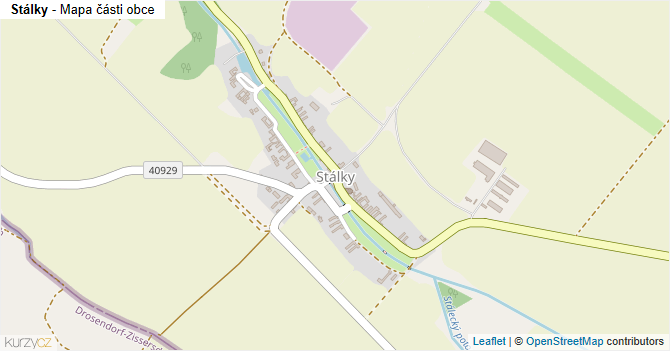 Stálky - mapa části obce