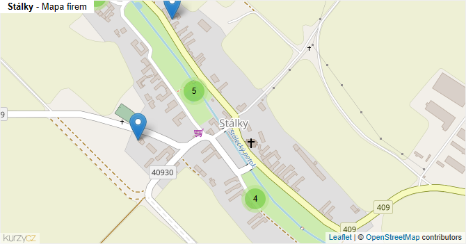 Stálky - mapa firem