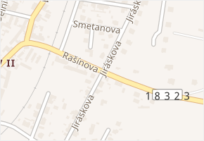 Jiráskova v obci Staňkov - mapa ulice