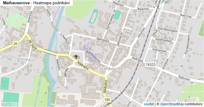 Mathauserova - mapa podnikání