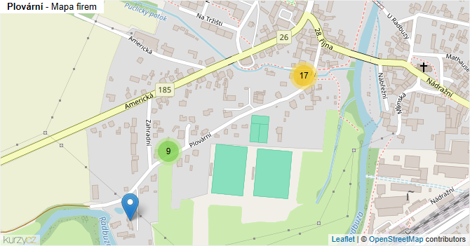 Plovární - mapa firem