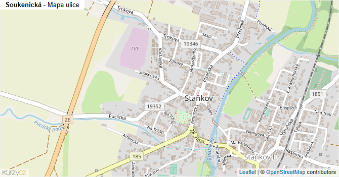 Soukenická - mapa ulice