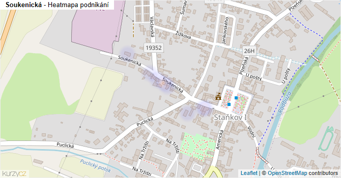 Soukenická - mapa podnikání