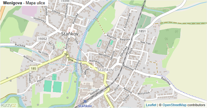 Wenigova - mapa ulice