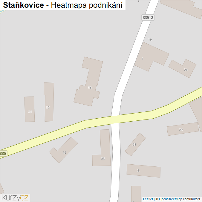 Mapa Staňkovice - Firmy v obci.
