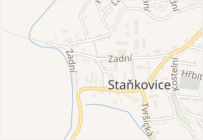 Zelená v obci Staňkovice - mapa ulice