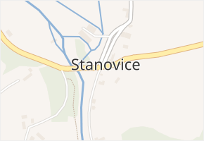 Stanovice v obci Stanovice - mapa části obce