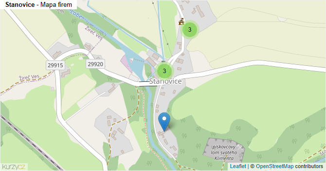 Stanovice - mapa firem