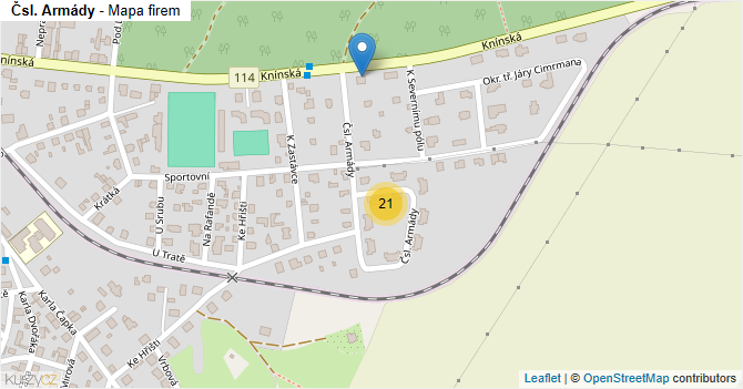 Čsl. Armády - mapa firem