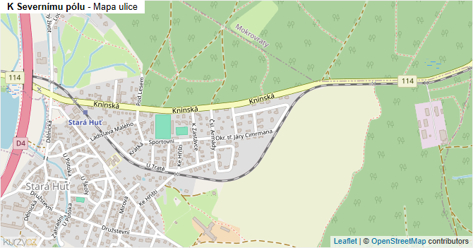 K Severnímu pólu - mapa ulice