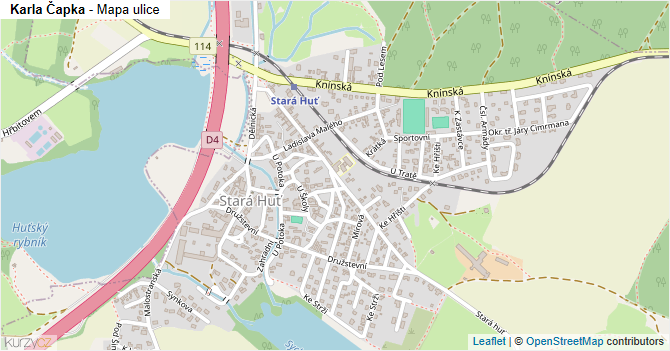 Karla Čapka - mapa ulice