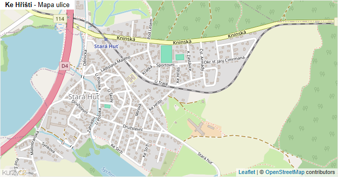Ke Hřišti - mapa ulice