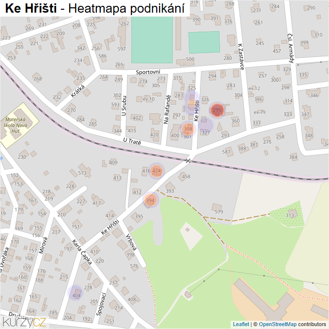 Mapa Ke Hřišti - Firmy v ulici.