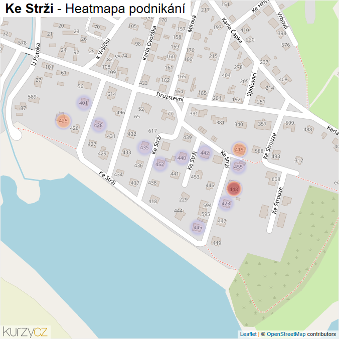 Mapa Ke Strži - Firmy v ulici.
