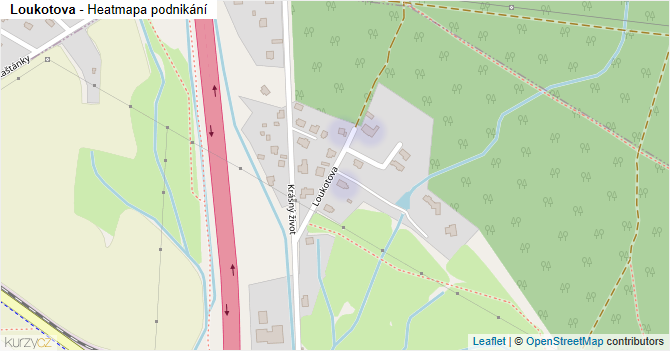 Loukotova - mapa podnikání