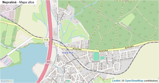 Neprašná - mapa ulice