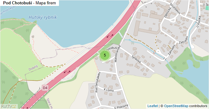 Pod Chotobuší - mapa firem