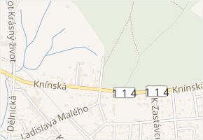 Pod Lesem v obci Stará Huť - mapa ulice